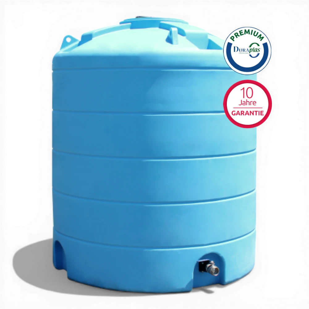 DURAPLAS DuraTank V-Eco PREMIUM Wassertank 6000 Liter – großer Lagertank mit DN50 Flansch