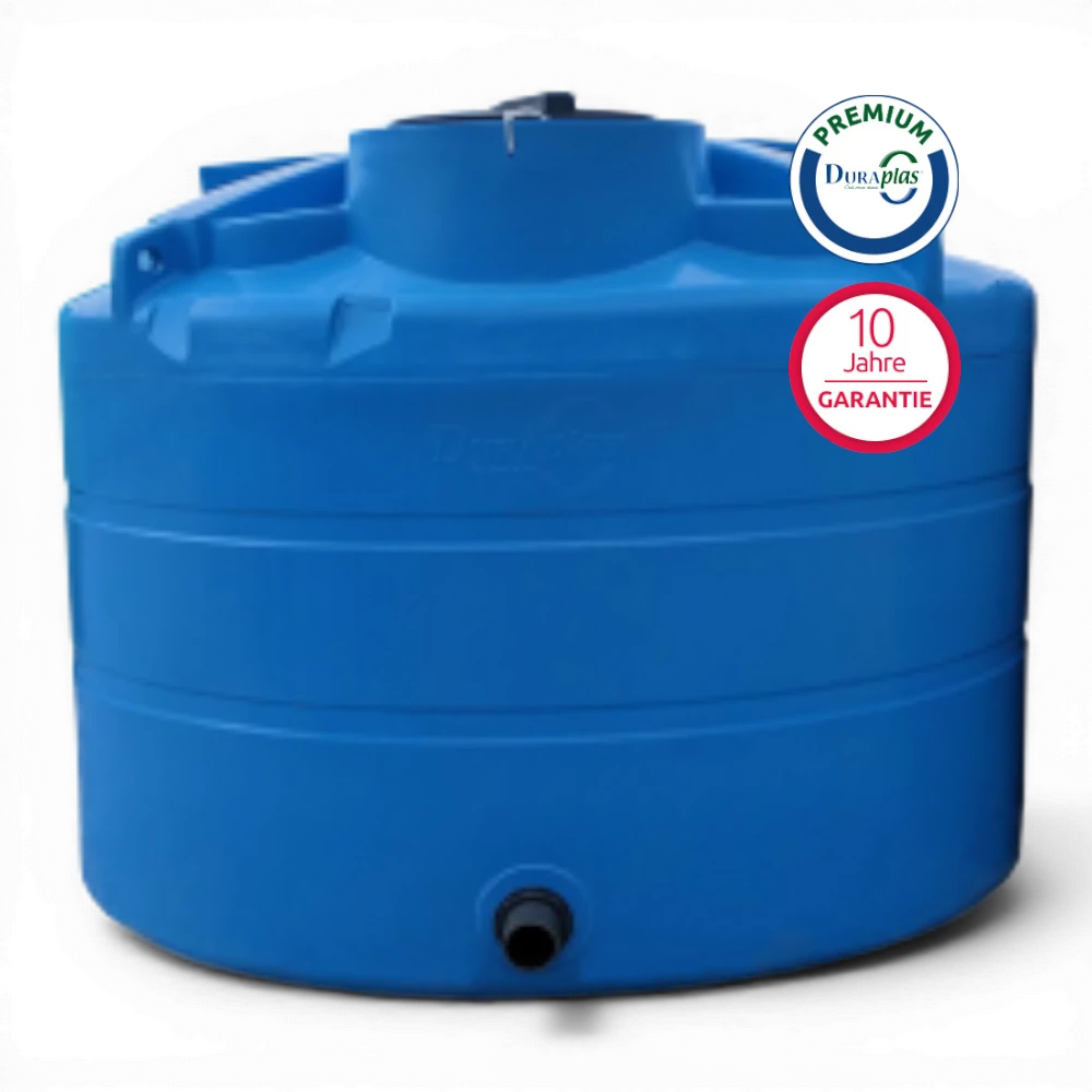 DURAPLAS DuraTank V-Eco PREMIUM Wassertank 3000 Liter – robuster Regenwassertank mit DN50 Flansch