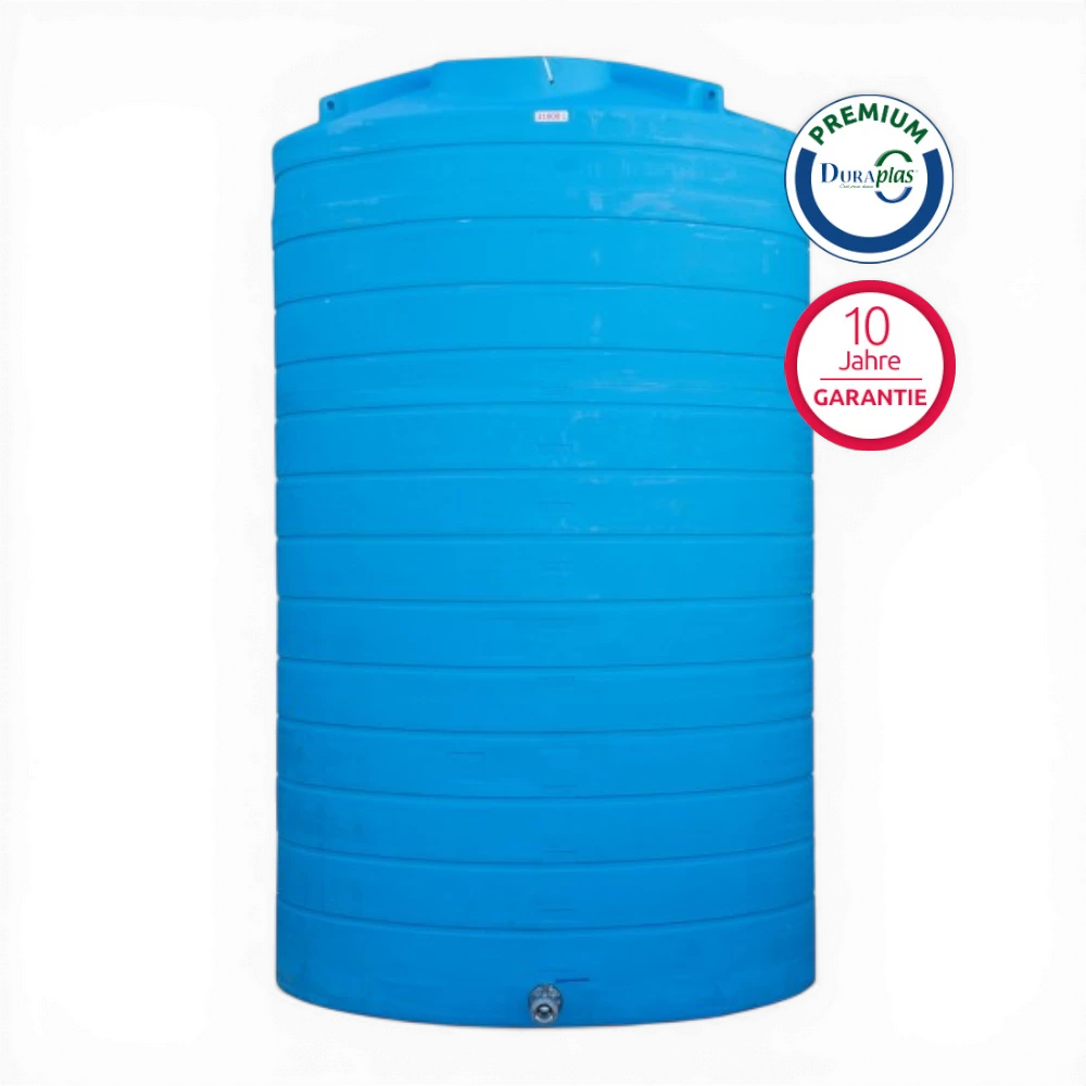 DURAPLAS DuraTank V-Eco PREMIUM Wassertank 31000 Liter – maximaler Lagertank mit Edelstahl Flansch