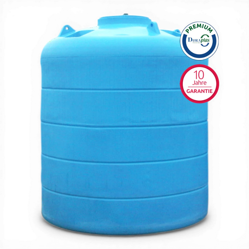 DURAPLAS DuraTank V-Eco PREMIUM Wassertank 5000 Liter – Regenwasser Lagertank mit DN50 Flansch