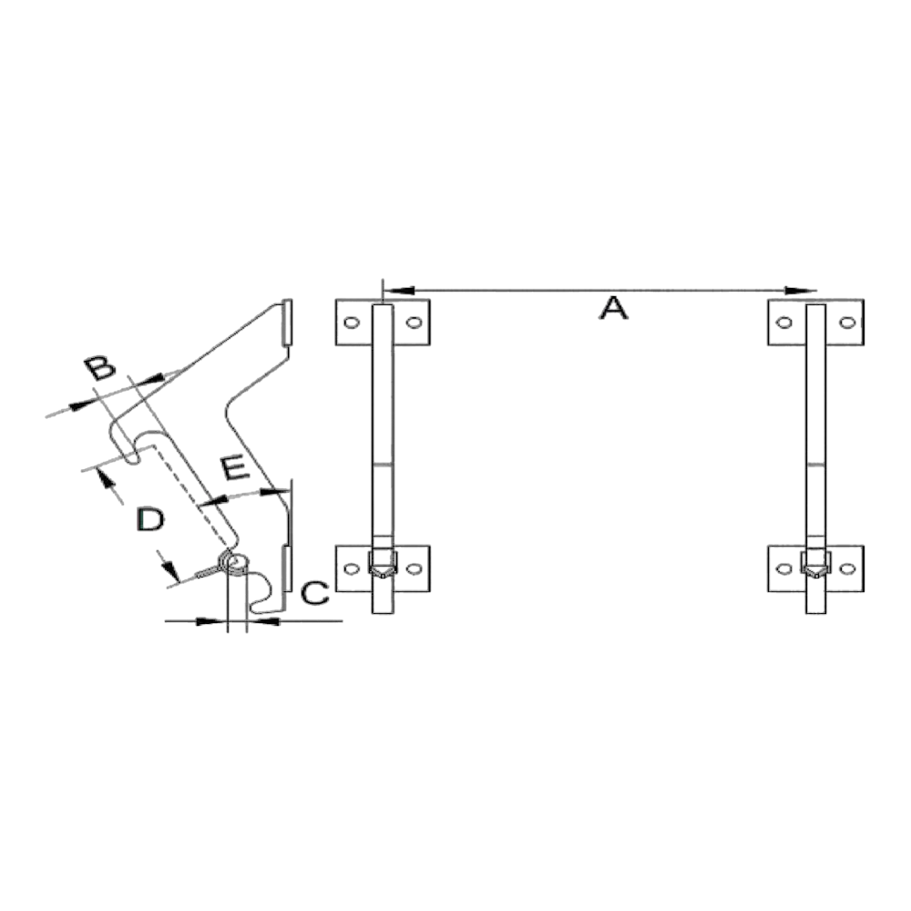 Quicke hook set M16 S SMS for Plus implements