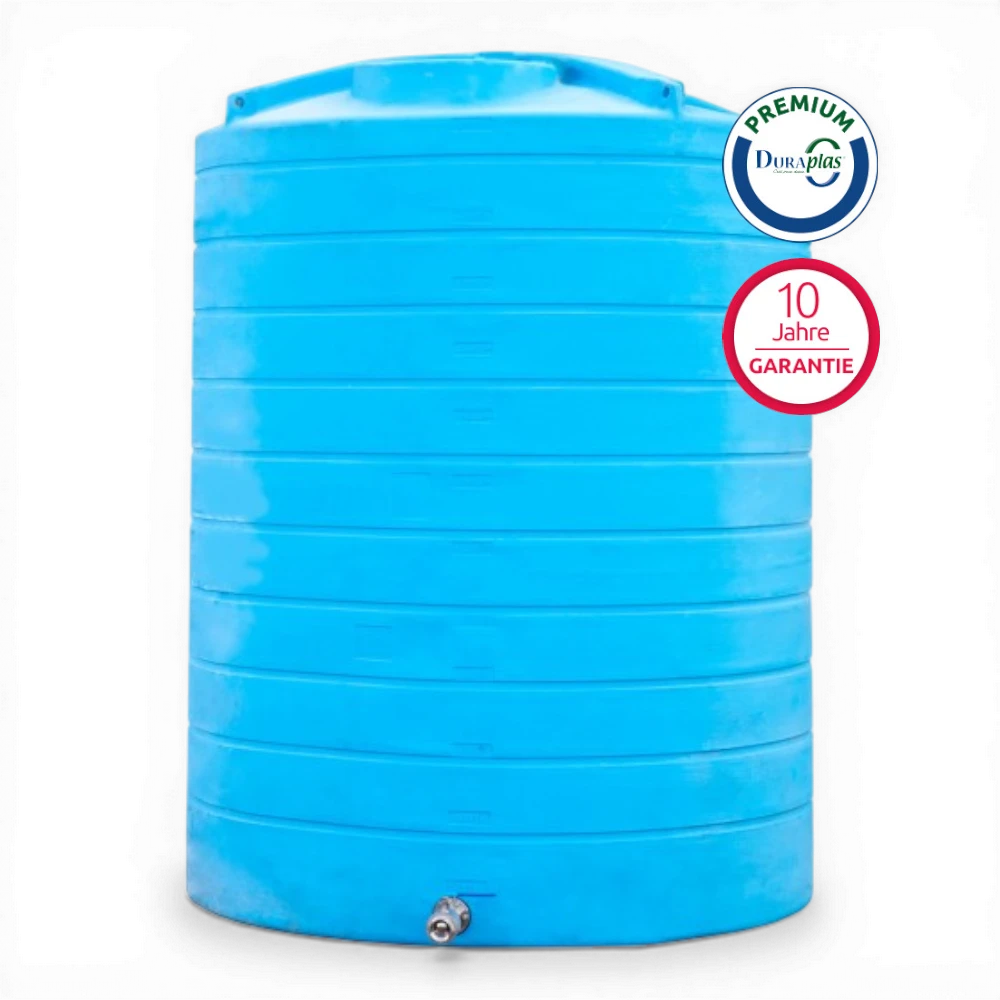 DURAPLAS DuraTank V-Eco PREMIUM Wassertank 25500 Liter – Industrie Tank mit Edelstahl Flansch