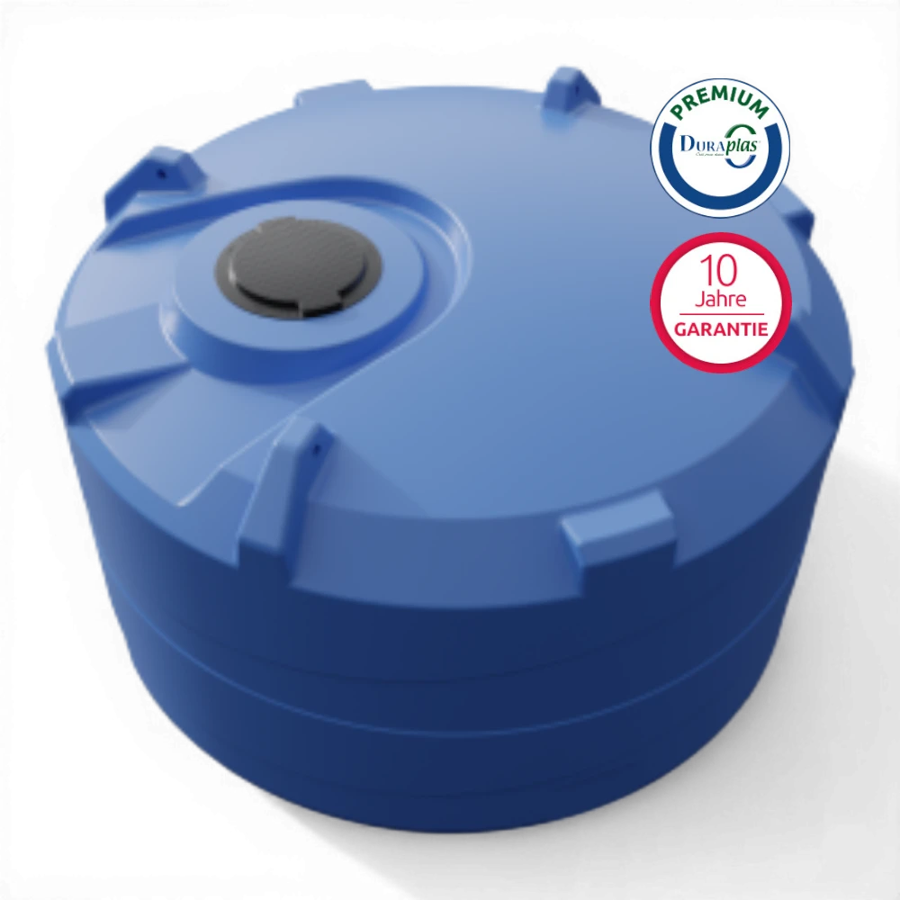 DURAPLAS DuraTank V-Eco PREMIUM Wassertank 500 Liter – kompakter Regenwasser Lagertank mit DN40 Flansch