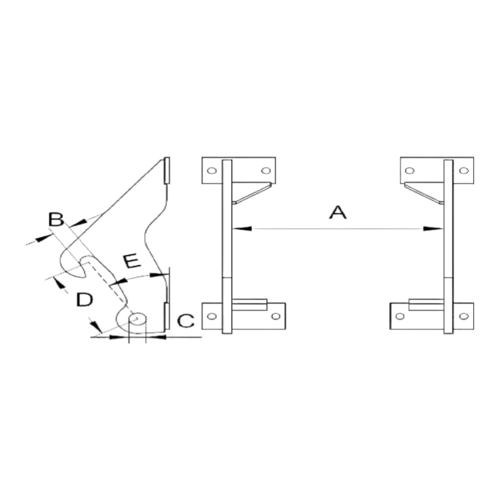 Σετ γάντζων Quicke M24 JCB TC Compact για παρελκόμενα Plus